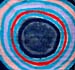il cerchio blu - cm 144x125 crica acrilico su tela non intelaiata 2007 private collection Germany